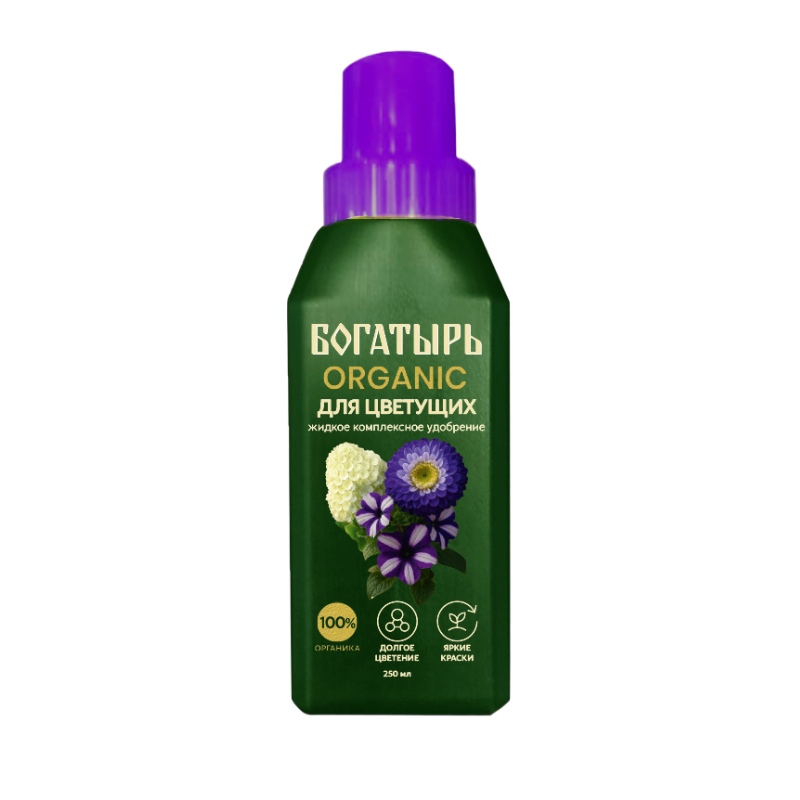 zhku-dlya-czvetushhih-rastenij-bogatyr-organic-organik-250-ml.png ЖКУ для цветущих растений «Богатырь ORGANIC» (Органик) 250 мл. — изображение 1
