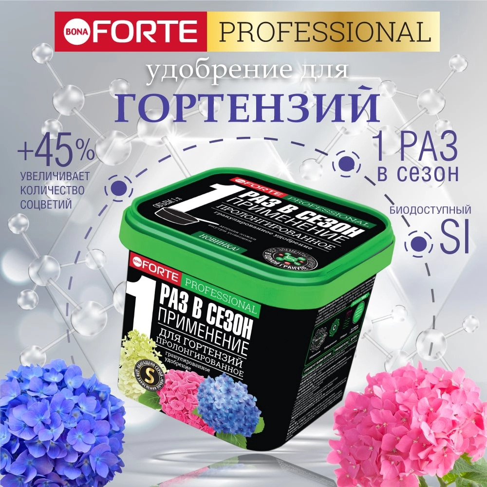 bona-forte-udobrenie-dlya-gortenzij-s-biodostupnym-kremniem-granuly-vedro-1l.jpeg Бона Форте Удобрение гранулированное пролонгированное для гортензий с биодоступным кремнием, ведро 1л. — изображение 1